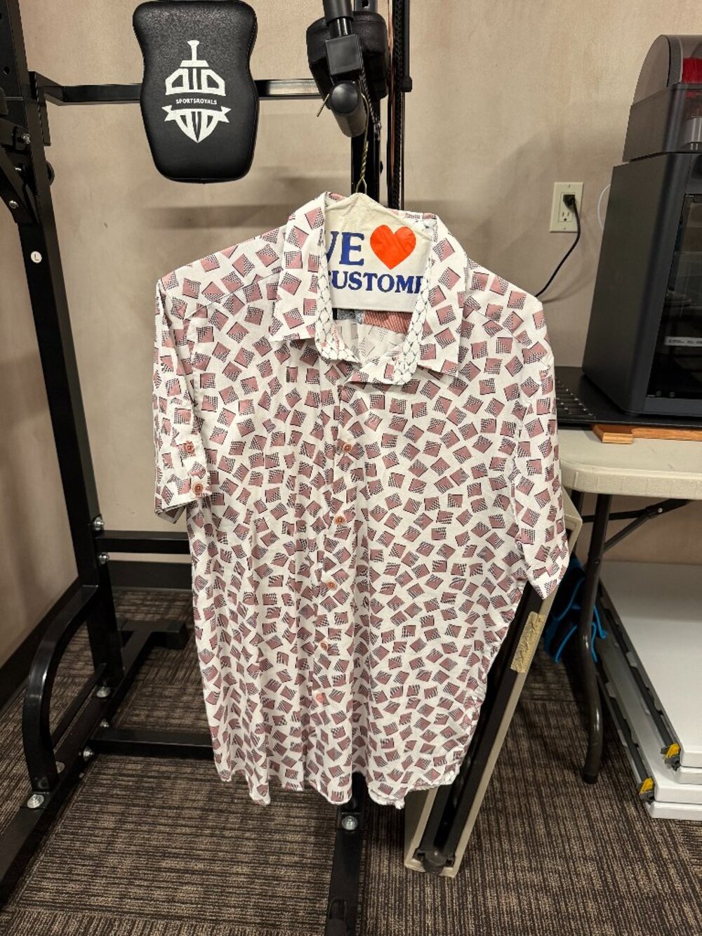 Ted Baker Geometric Short Sleeve Button-Up Shirt Men’s 5/XL